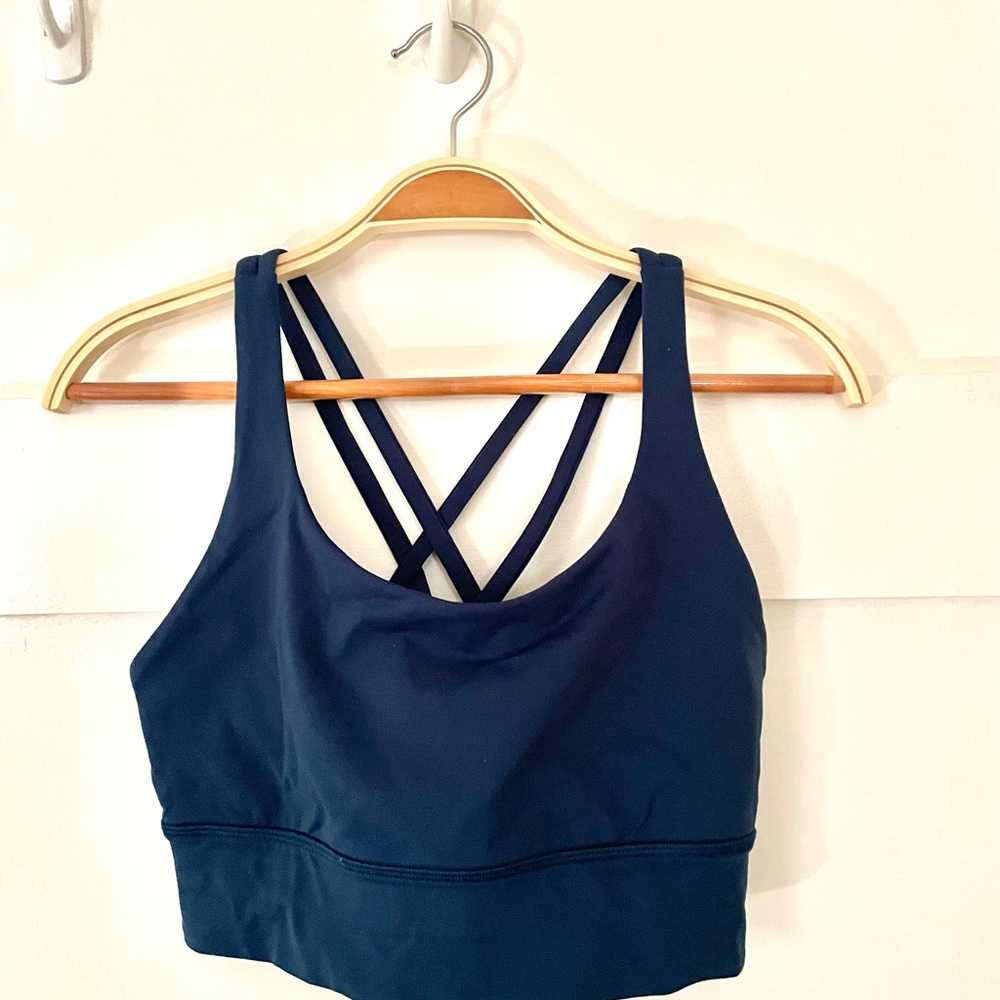 Lululemon Teal Longline Energy Sports Bra Size 8